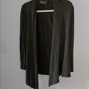 Women's Open Front Olive Green Sweater